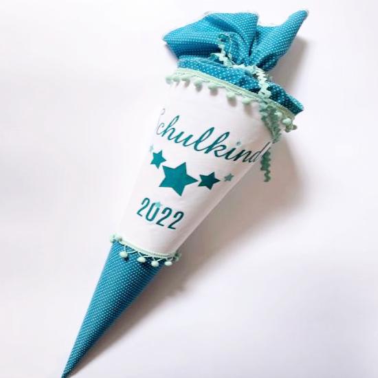 Schultüte aus Stoff 70cm / Cono escolar recubiertas en tela