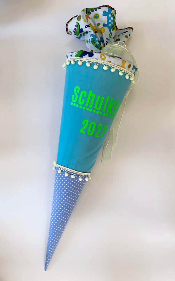 Schultüte aus Stoff 70cm / Cono escolar recubiertas en tela