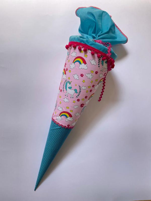 Schultüte aus Stoff 70cm / Cono escolar recubiertas en tela