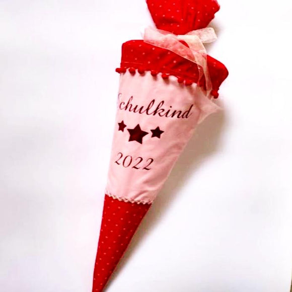 Schultüte aus Stoff 70cm / Cono escolar recubiertas en tela