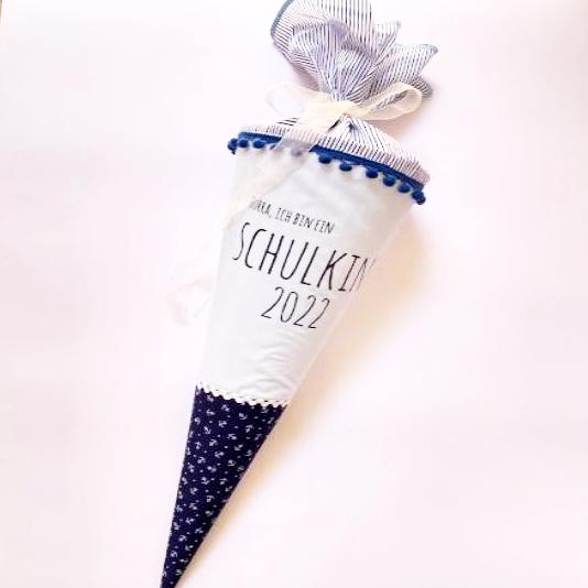 Schultüte aus Stoff 70cm / Cono escolar recubiertas en tela