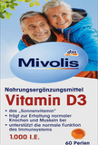 Mivolis Vitamin D3, Perlen 60 St. / Vitamina D3, 60 unidades