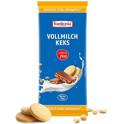 Vollmilch-Keks Schokolade, 100g (Laktose-/Glutenfrei)