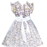 6 - 7 años (116-122cm) / Traje alemán para niñitas, vestido tradicional bávara con delantal / Kinder Dirndl mit Schürze