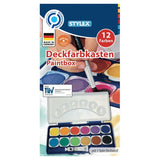 Set de acuarelas escolar / Deckfarbkasten, 12 Farben